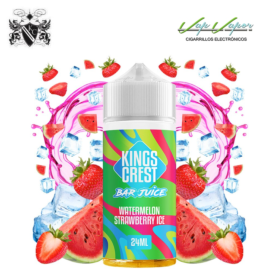 AROMA Watermelon Strawberry ICE 24ml Longfill (en botella de 120ml) Kings Crest Bar Juice (Sandía, Fresa, Frescor)