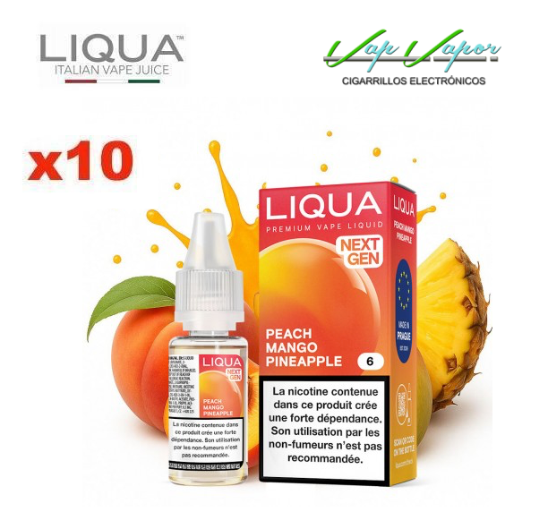 PROMOTION!!! Pack 10 Liqua - Peach Mango Pineapple (6mg/12mg)