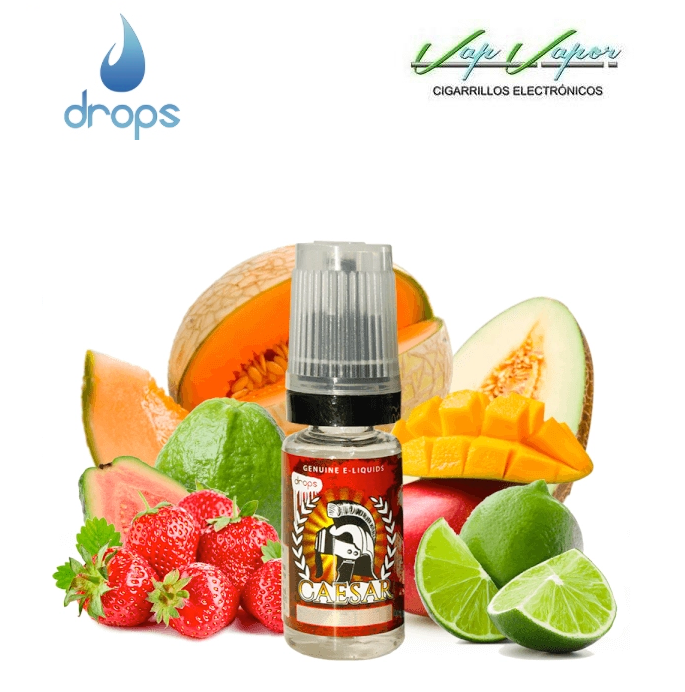 DROPS Caesar 10ml (0mg/ 3mg/ 6mg/ 12mg/ 18mg)  melón, mango, lima, fresa, guayaba