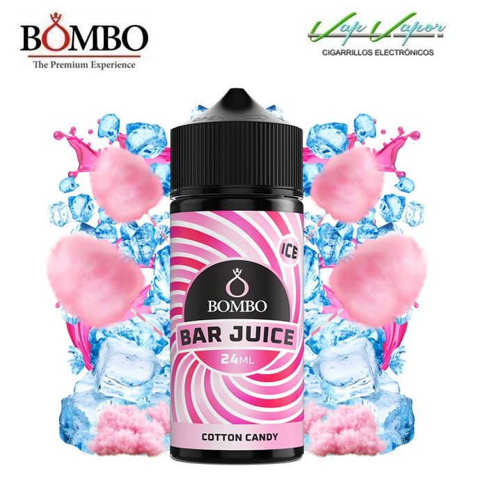 FLAVOUR COTTON CANDY ICE 24ml (bottle of 120ml) Longfill Bar Juice by Bombo