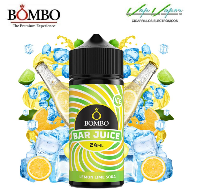 FLAVOUR LEMON LIME SODA ICE 24ml (bottle of 120ml) Longfill Bar Juice by Bombo
