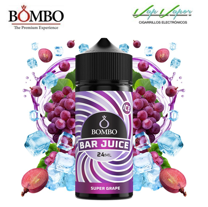 AROMA SUPER GRAPE ICE 24ml (en botella de 120ml) Longfill Bar Juice by Bombo