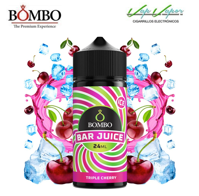 FLAVOUR TRIPLE CHERRY ICE 24ml (bottle of 120ml) Longfill Bar Juice by Bombo