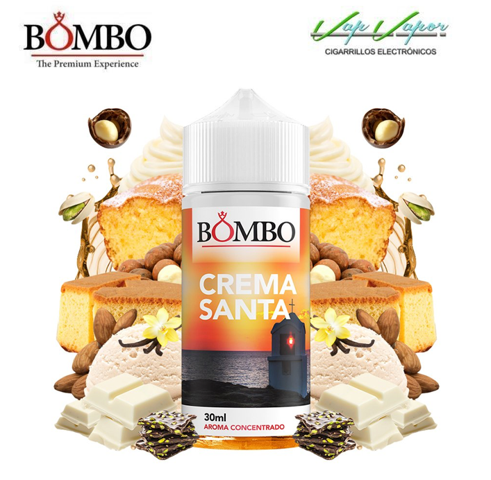 AROMA CREMA SANTA 30ml (en botella de 120ml) Longfill Bombo 