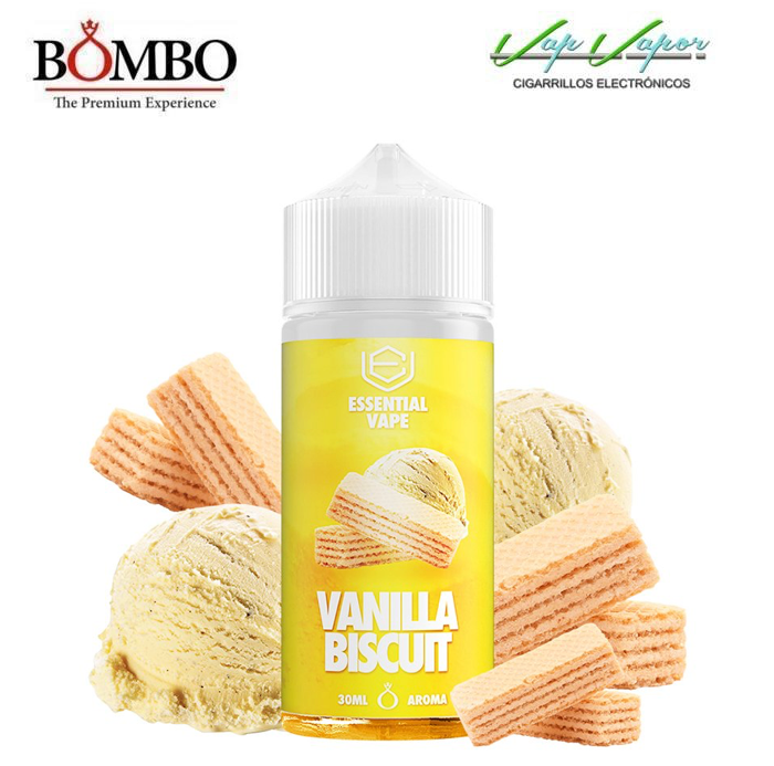 AROMA VANILLA BISCUIT 30ml (en botella de 120ml) Longfill Essential Vape by Bombo 
