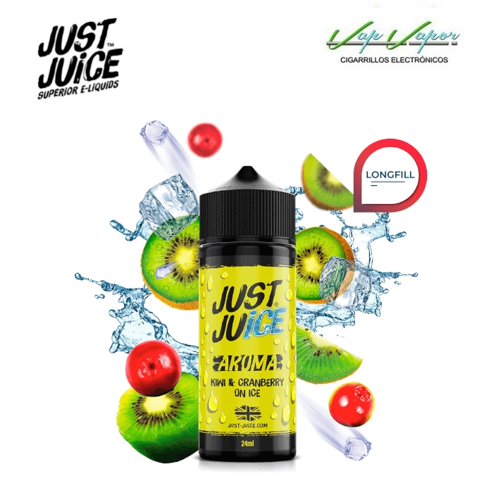 AROMA Kiwi & Cranberry On ICE 24ml Longfill (en botella de 120ml) Just Juice