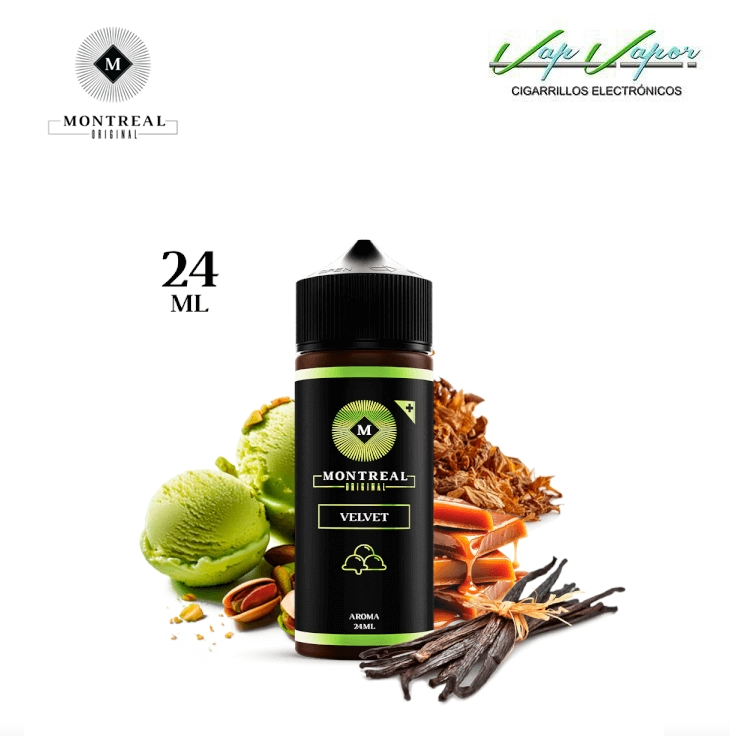 FLAVOUR Montreal Original VELVET 24ml (longfill inside 120ml bottle) Pistachio ice cream, caramel, and vanilla tobacco
