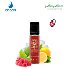 AROMA DROPS All in Medievo Peregrinus 10ml (para hacer 60ml) con nicotina de 3mg/10mg/20mg (Frambuesa, Fresa, Lima Limón)