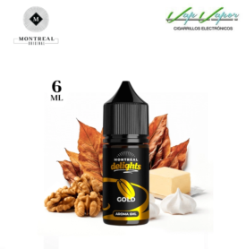 AROMA Montreal Delights GOLD 6ml (longfill botella 30ml) crema de mantequilla, nueces tostadas, merengue, tabaco