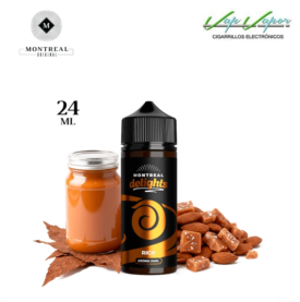 AROMA Montreal Delights RICH 24ml (longfill botella 120ml) dulce de leche, caramelo salado, almendras, tabaco