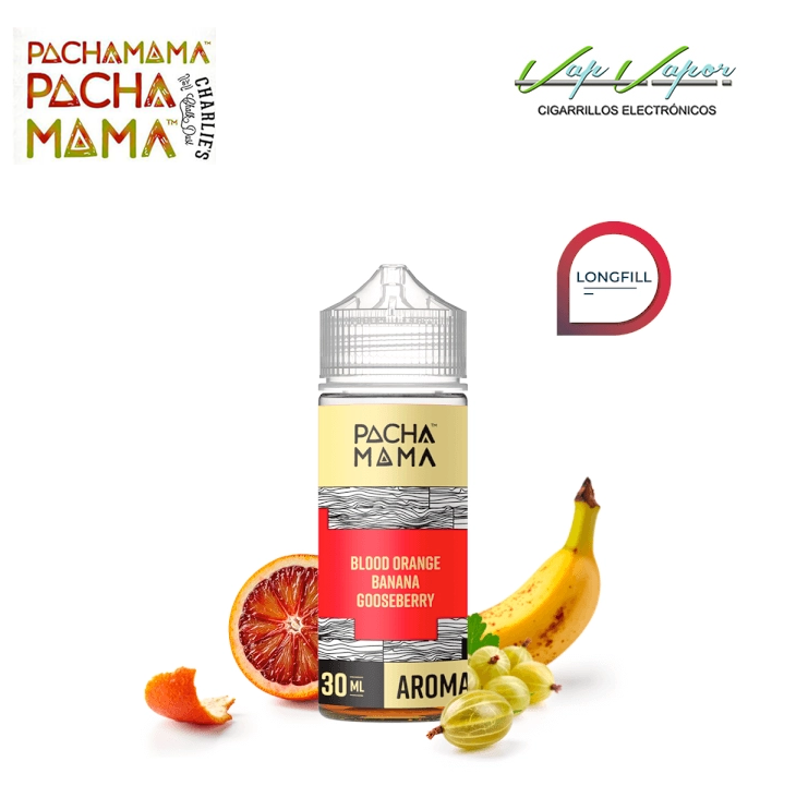 FLAVOUR Blood Orange Banana Gooseberry 30ml Longfill (en botella de 120ml) Pachamama