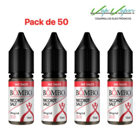 OFERTA!!! PACK DE 50 Nicokits BOMBO SALTS  10ml 50%VG 50%PG (20mg)