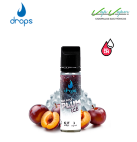 AROMA DROPS All in Plum ICE 10ml (para hacer 60ml) con nicotina de 3mg/10mg/20mg Bar Juice (Ciruelas, Frescor)