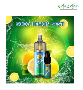 Pod Desechable Soda Lemon 10.000CALADAS TORNADO vacío  + Líquido regalo 10ml (10mg/20mg) TPD Europa