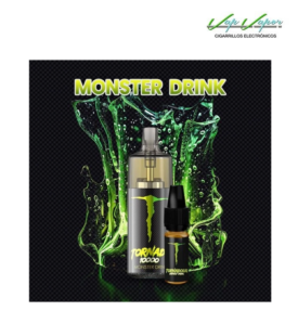 Pod Desechable Monster Drink 10.000CALADAS TORNADO vacío  + Líquido regalo 10ml (10mg/20mg) TPD Europa
