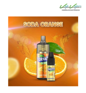 Pod Desechable Soda Orange 10.000CALADAS TORNADO vacío  + Líquido regalo 10ml (10mg/20mg) TPD Europa