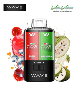 Disposable Pod MIX 3 flavours -Kojac ICE / Guanabana ICE or MIX 40.000 puffs (0mg) 16ml - 750mah Bud Vape Wave Switch