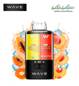 Disposable Pod MIX 3 flavours - Peach ICE / Papaya ICE or MIX 40.000 puffs (0mg) 16ml - 750mah Bud Vape Wave Switch