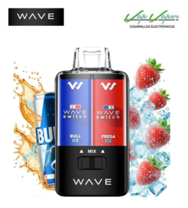 Disposable Pod MIX 3 flavours - Bull ICE / Strawberry ICE or MIX 40.000 puffs (0mg) 16ml - 750mah Bud Vape Wave Switch