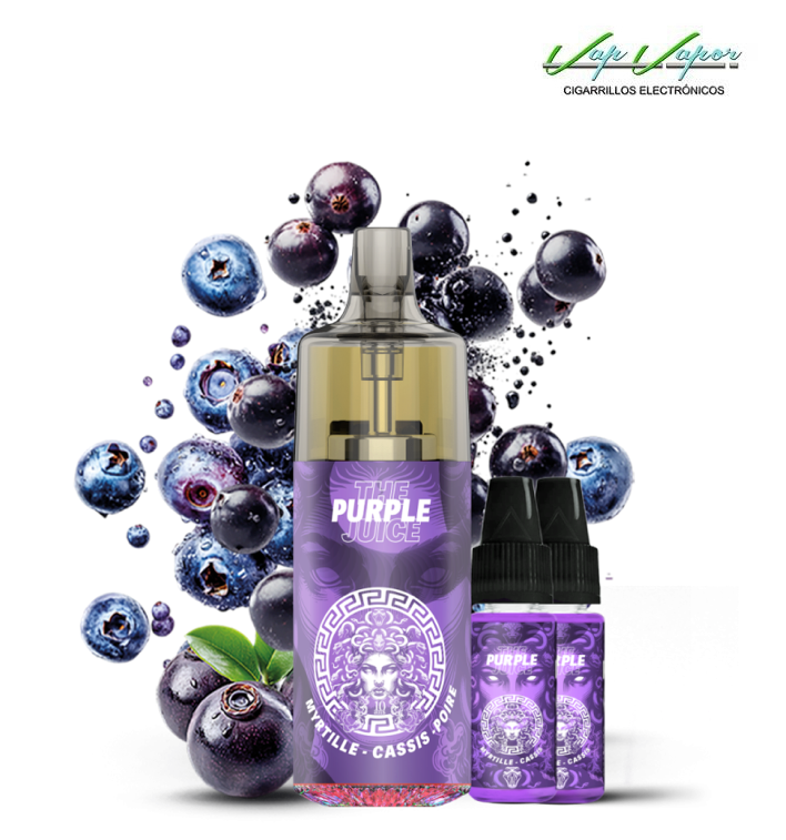 Pod Desechable PURPLE 20.000CALADAS MDS vacío 800mah con 2 Líquidos de regalo 10ml (20mg) TPD Europa