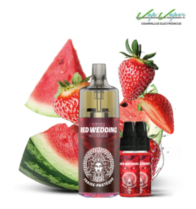 Pod Desechable RED WEDDING 20.000CALADAS MDS vacío 800mah con 2 Líquidos de regalo 10ml (20mg) TPD Europa
