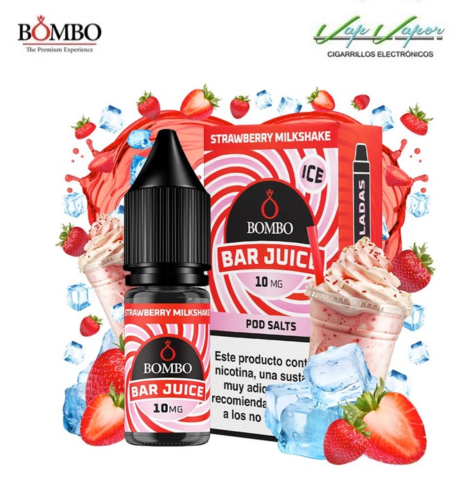 SALES Strawberry Milkshake ICE Bar Juice by Bombo 10ml (0mg/5mg/10mg/15mg/20mg) 