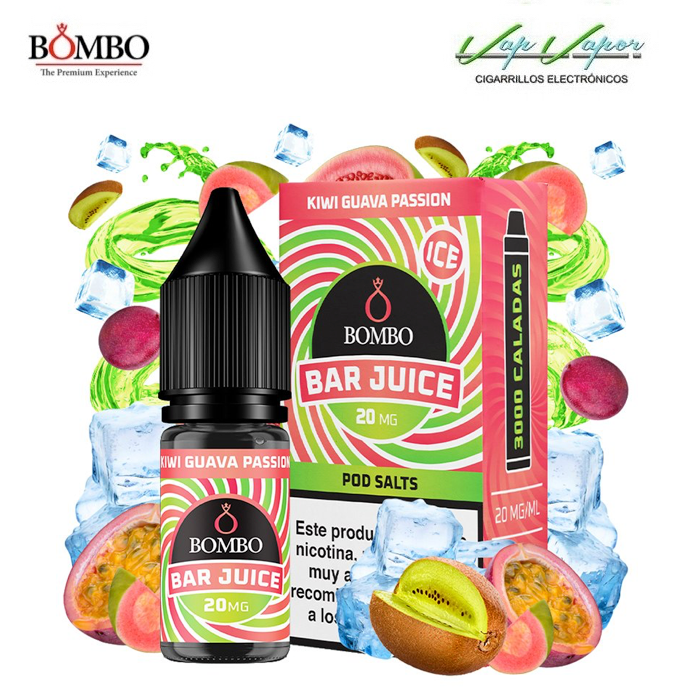 SALES Kiwi Guava Passion ICE Bar Juice by Bombo 10ml (0mg/5mg/10mg/15mg/20mg) 