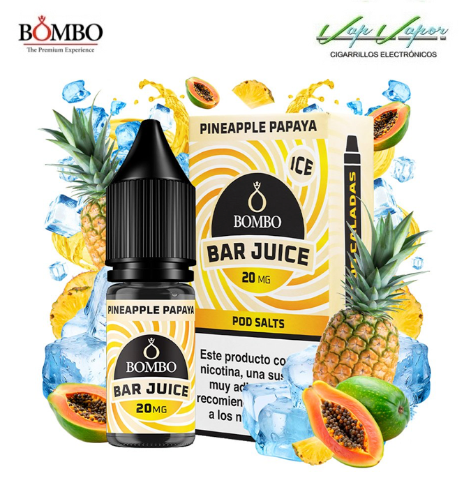 SALTS Pineapple Papaya ICE Bar Juice by Bombo 10ml (0mg/5mg/10mg/15mg/20mg) 