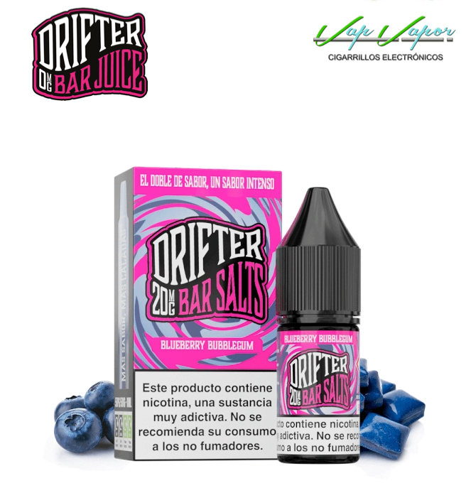 PROMOTION!!! SALTS Drifter BLUEBERRY BUBBLEGUM Bar Salts 10ml (0mg/5mg/10mg/15mg/20mg) Bubblegum, Blueberry