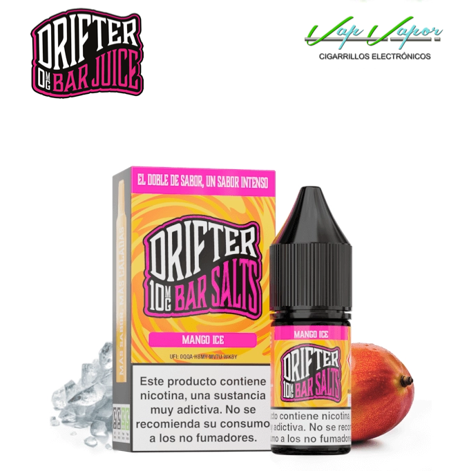 OFERTA!!! SALES Drifter MANGO ICE Bar Salts 10ml (0mg/5mg/10mg/15mg/20mg)  mango, hielo