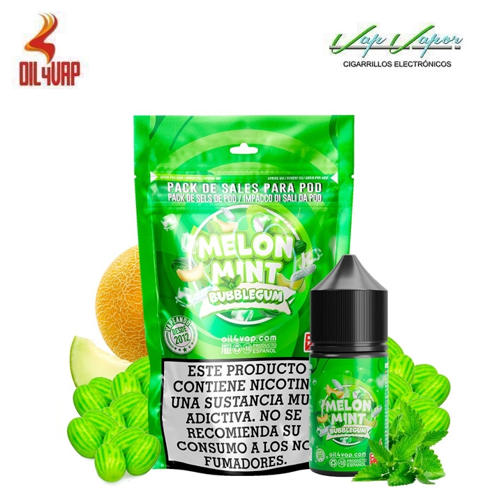 PROMOTION!!! SALTS Pack 23ml/30ml MELON MINT BUBBLEGUM (9mg/18mg)  Oil4Vap (Melon Gum, Menthol)