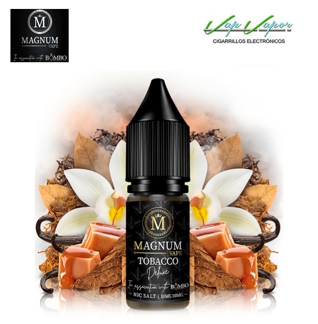SALTS Tobacco Deluxe, Magnum Vape and Bombo 10ml (10mg/15mg/20mg) (Tobacco Virginia, Vanilla, Caramel) 50%PG/50%VG