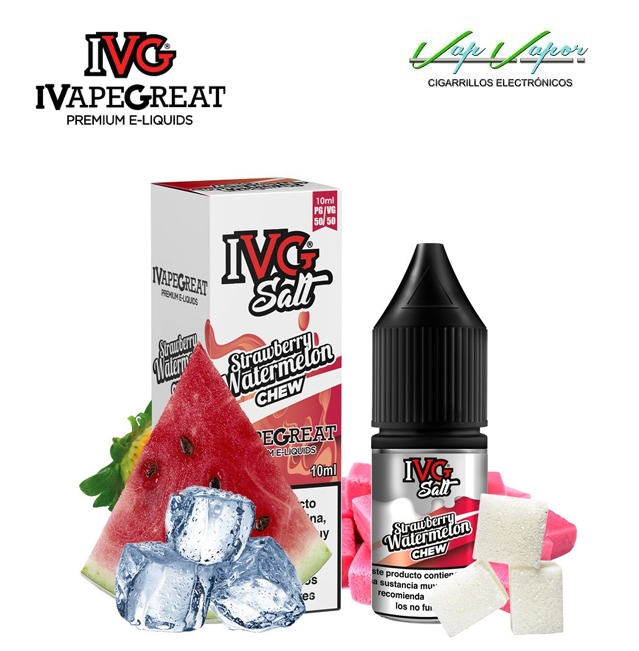 SALTS IVG Strawberry Watermelon CHEW 10ml (10mg/20mg) Strawberry, Watermelon, Freshness Gum