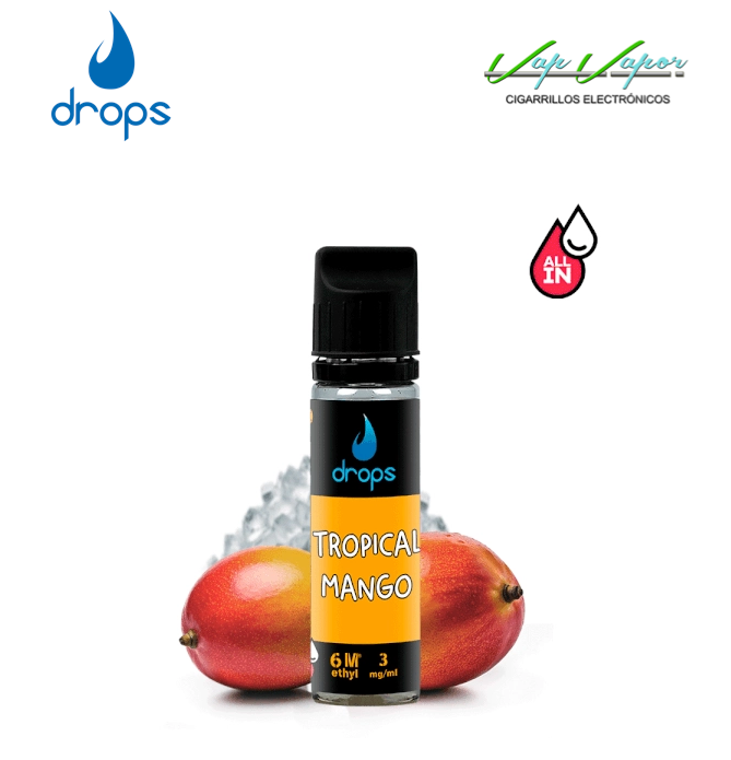 CONCENTRATE DROPS All in Tropical Mango Fruit 10ml (to make 60ml) with 3mg/10mg/20mg nicotine 