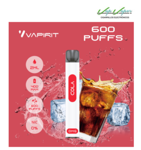 OFERTA!!!  Pod Desechable COLA (0mg) 600CALADAS 2ml 400mah Vapirit