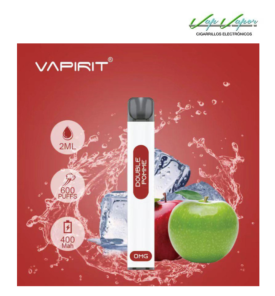 OFERTA!!!  Pod Desechable DOBLE MANZANA (Double Pomme) (0mg) 600CALADAS 2ml 400mah Vapirit