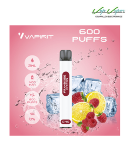 OFERTA!!!  Pod Desechable LIMON y FRAMBUESA (Framboise Citron) (0mg) 600CALADAS 2ml 400mah Vapirit