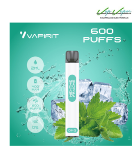 OFERTA!!! 2000 caladas - Pod Desechable FRESH MINT (menthe fraiche) (0mg)  950mah Vapirit