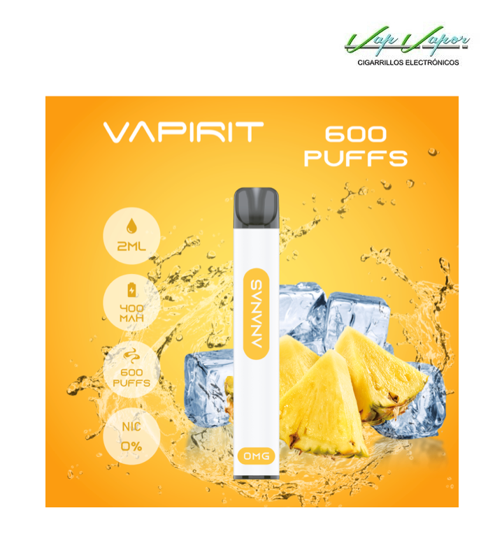 OFERTA!!!  Pod Desechable PIÑA (Ananas) (0mg) 600CALADAS 2ml 400mah Vapirit