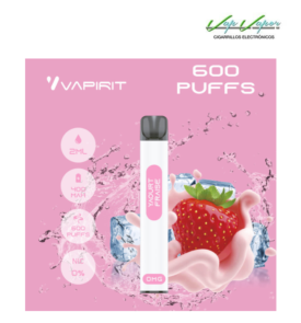 OFERTA!!! Pod Desechable YOGUR DE FRESA (Yaourt Fraise) (0mg) 2ml 600 caladas