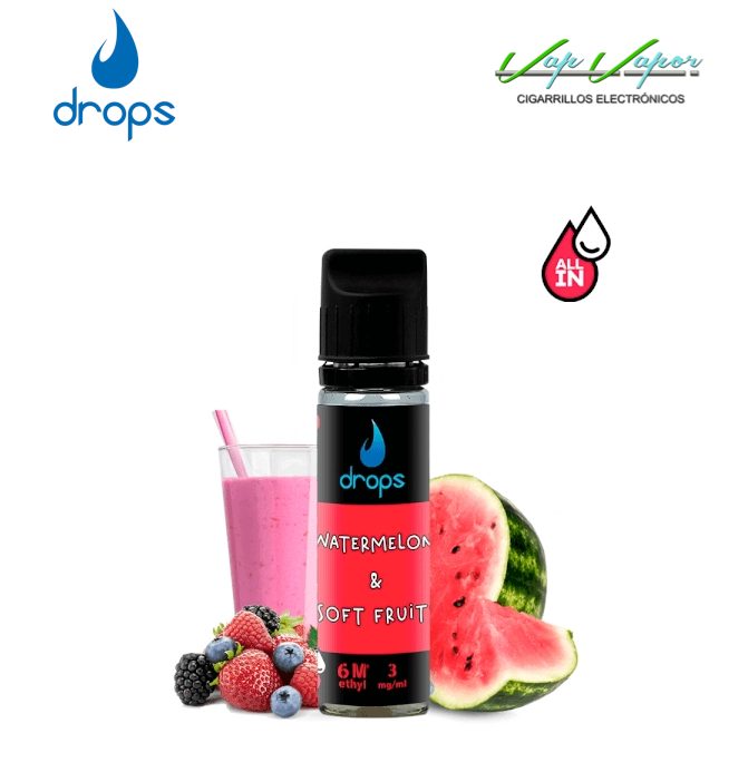 CONCENTRATE DROPS All in Watermelon and Soft Fruit 10ml (to make 60ml) with 3mg/10mg/20mg nicotine 